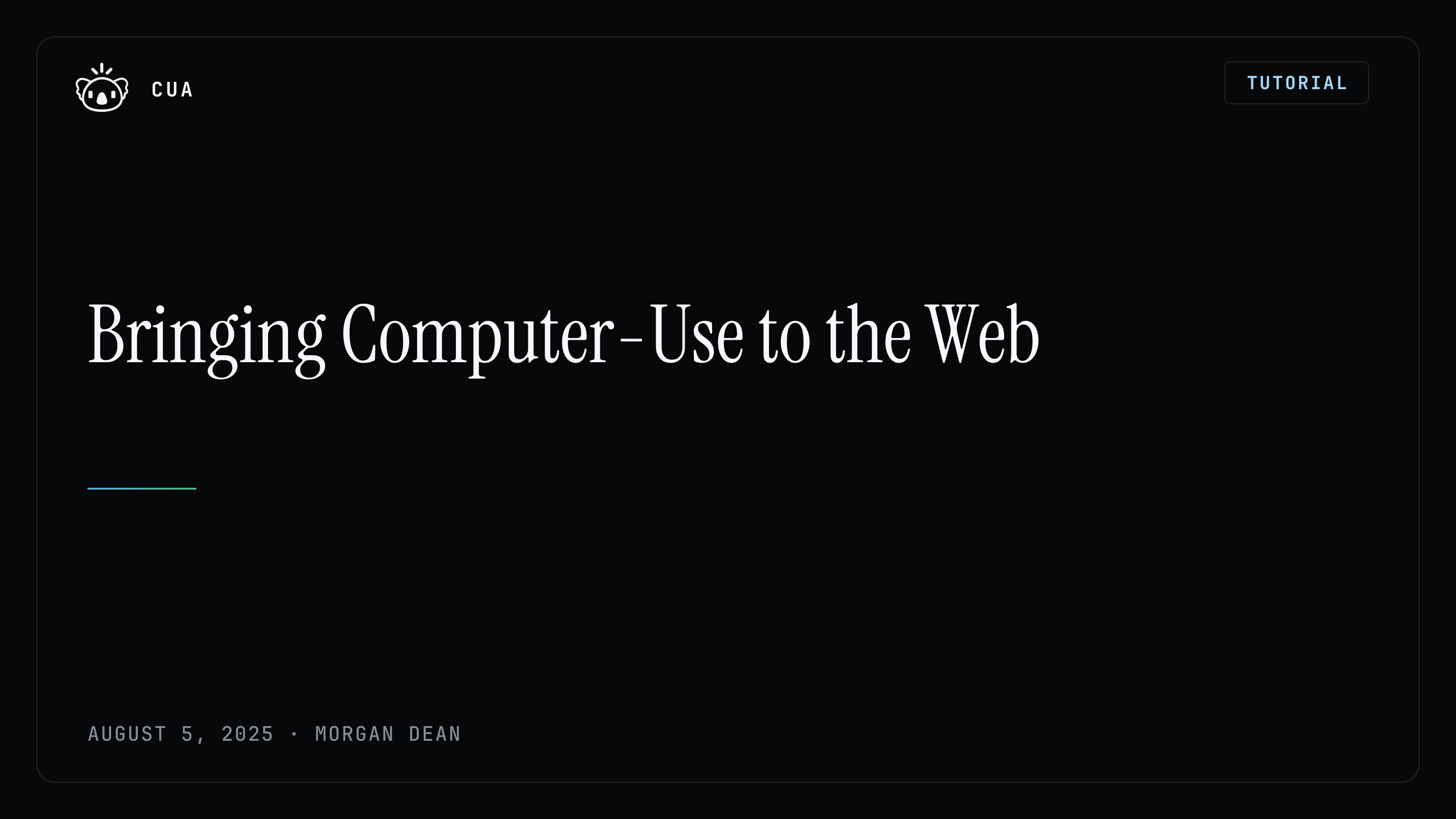Bringing Computer-Use to the Web