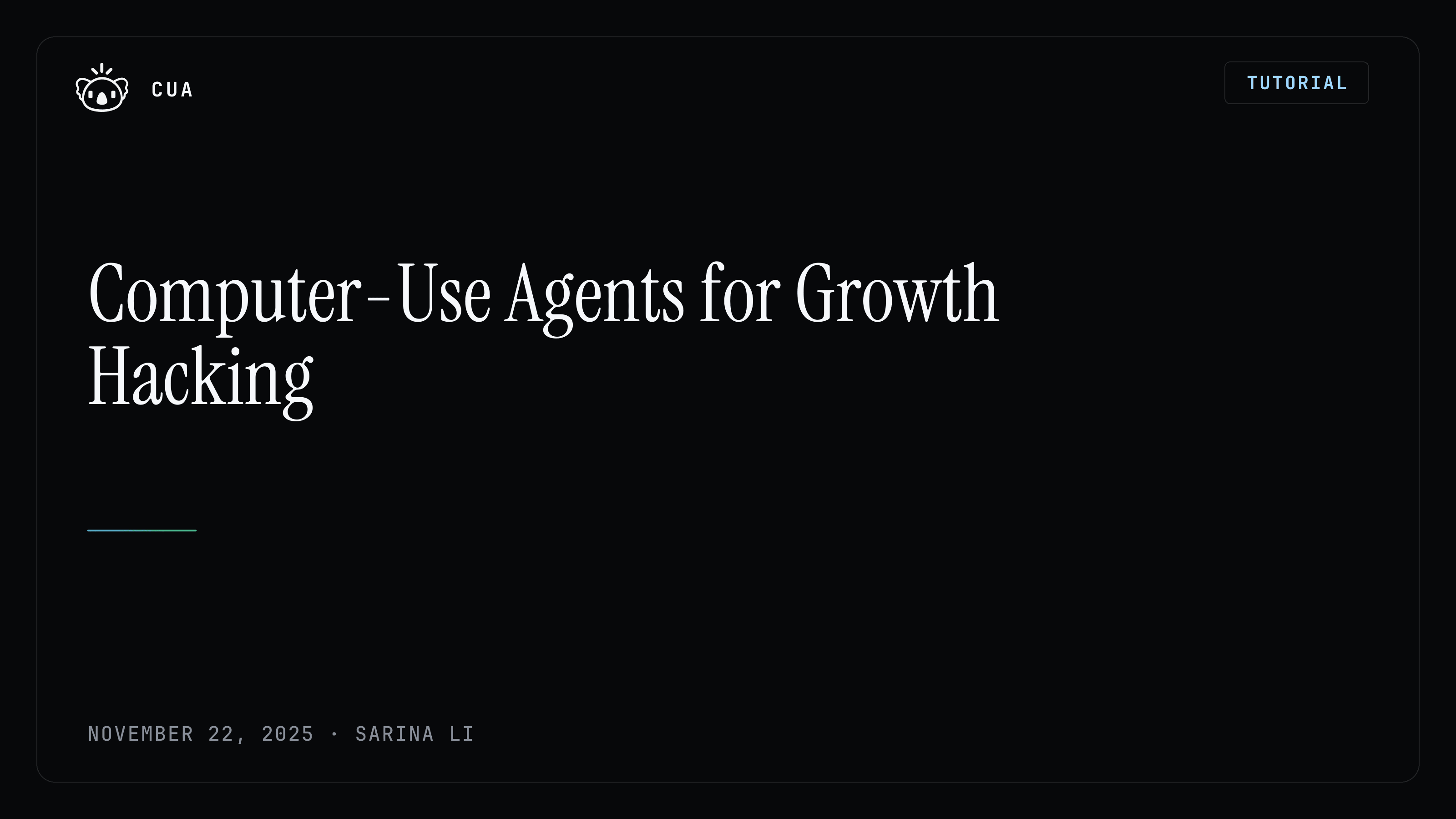 Computer-Use Agents for Growth Hacking