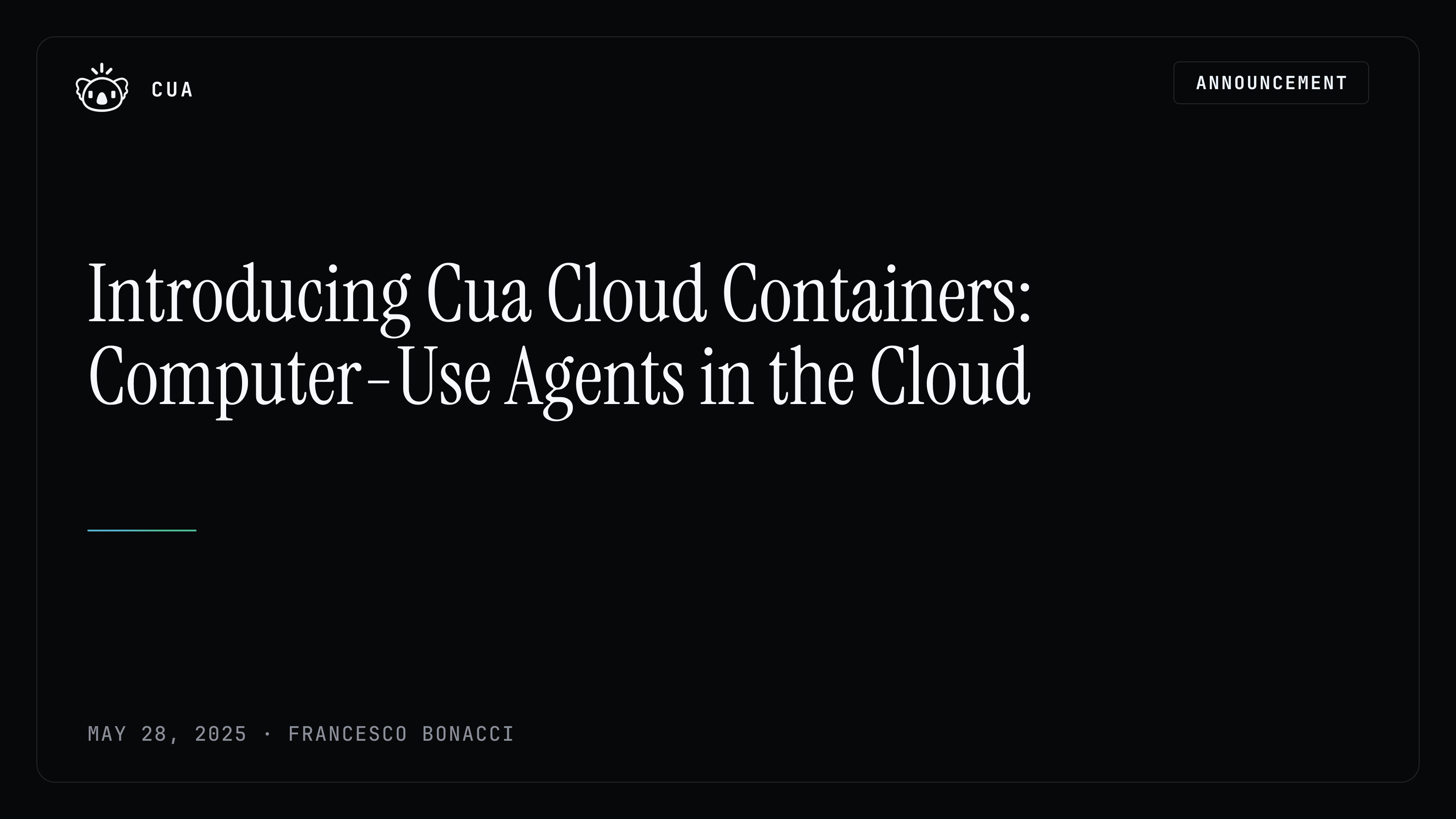 Introducing Cua Cloud Containers: Computer-Use Agents in the Cloud