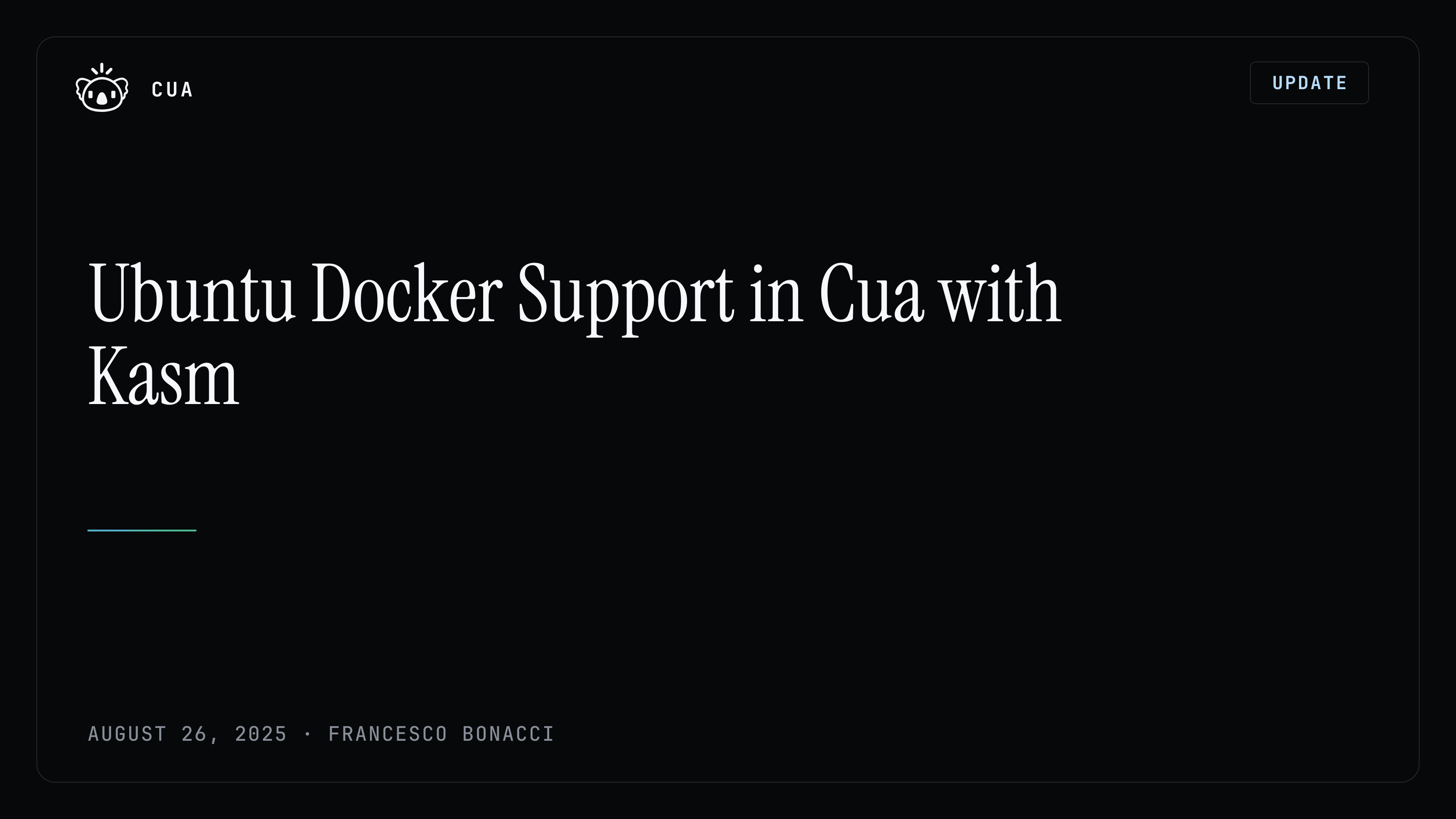 Ubuntu Docker Support in Cua with Kasm